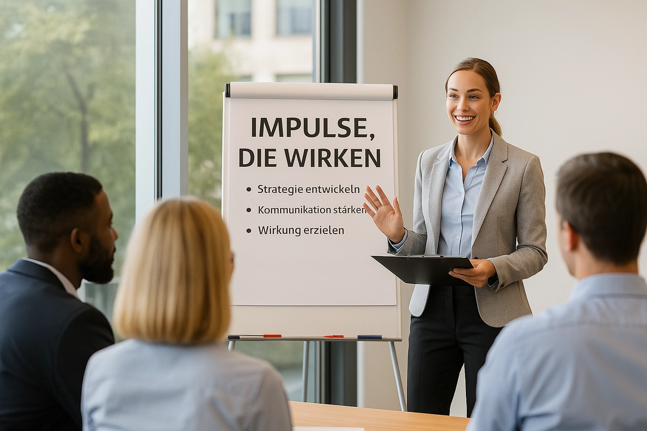 MCG Mayor Consulting Group - Wahlkämpfe - Frau präsentiert