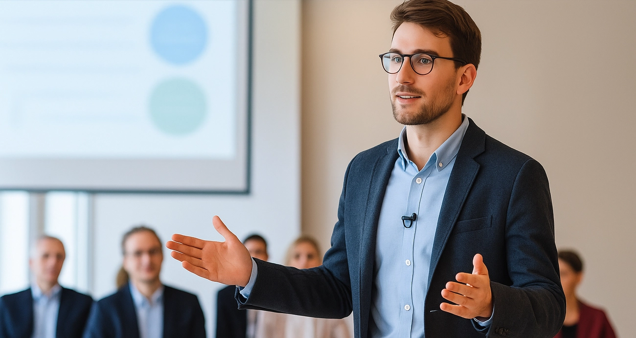 MCG Mayor Consulting Group - Wahlkämpfe - Mann präsentiert